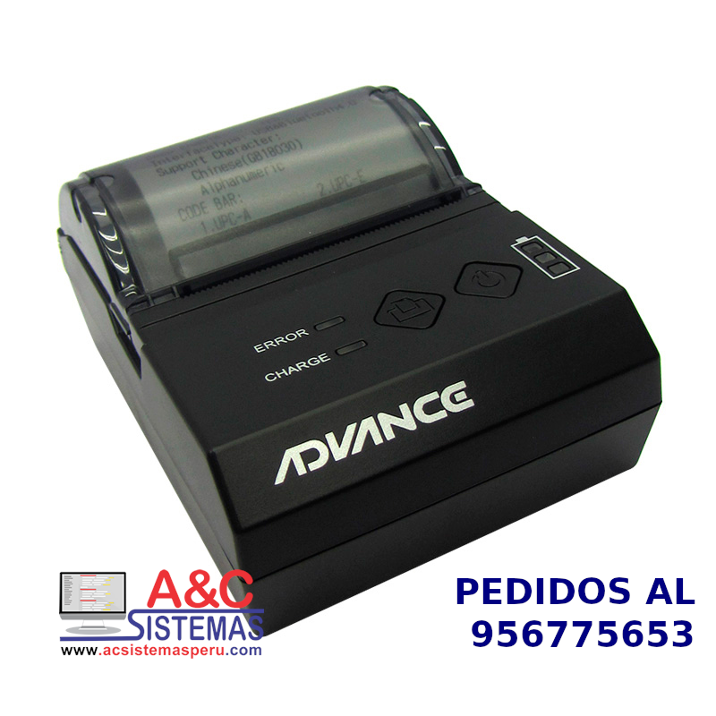 IMPRESORA TÉRMICA INALÁMBRICA ADVANCE ADV-7011